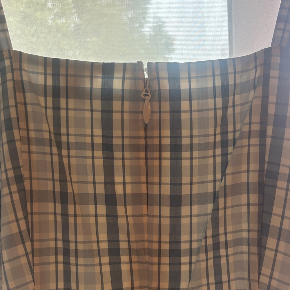 Blue Plaid Button-Front Sundress with Belt - Picture 6 of 11